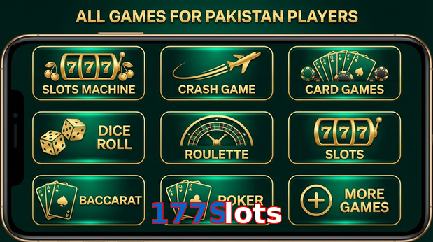 Main screen of 177Slots games page for PK players